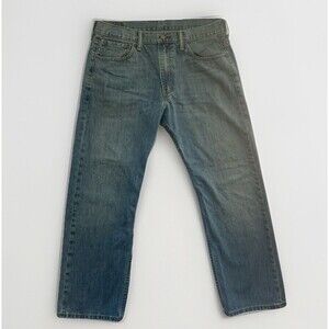 Levi's 569 Relaxed Loose Straight Blue Denim Jeans-Medium Wash-Men 34x30
